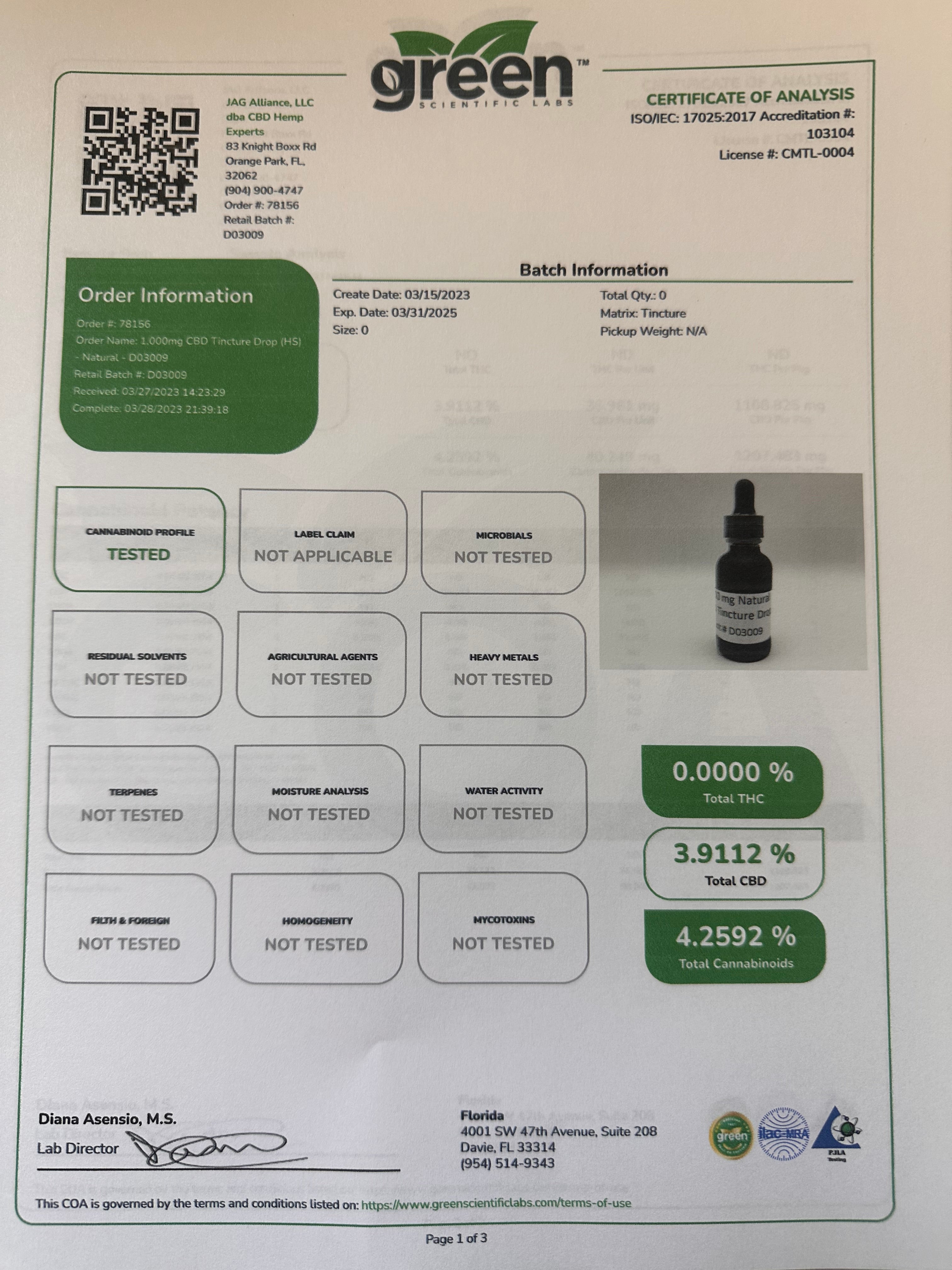 CBD Broad Spectrum Tincture